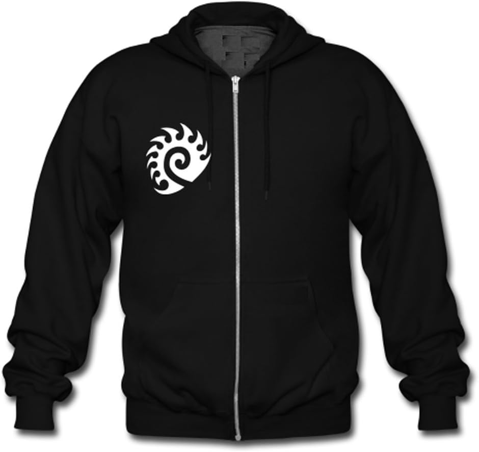 HJGBEDS Boy Mens Cool Zerg Logo Knife Gildan Zipper Hoodie Coat