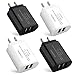 Wall Charger, 4-Pack [Smart IC] 10.5W 2.1A/5V Dual Port USB Wall Charger Adapter Plug for Iphone 6 6S Plus SE 5S Ipad, Samsung Galaxy S7 S6 Edge Note Tablet HTC LG Huawei BLU Nokia, Android Phone More