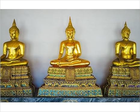 Amazon 写真印刷のゴールデン仏像 Wat Pho ワット プラチェートゥポンウィモンマンカラーラーム バンコク アートフレーム ポスター オンライン通販