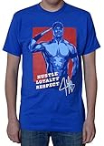 WWE John Cena Hustle Loyalty Respect Salute Men's Blue T-shirt