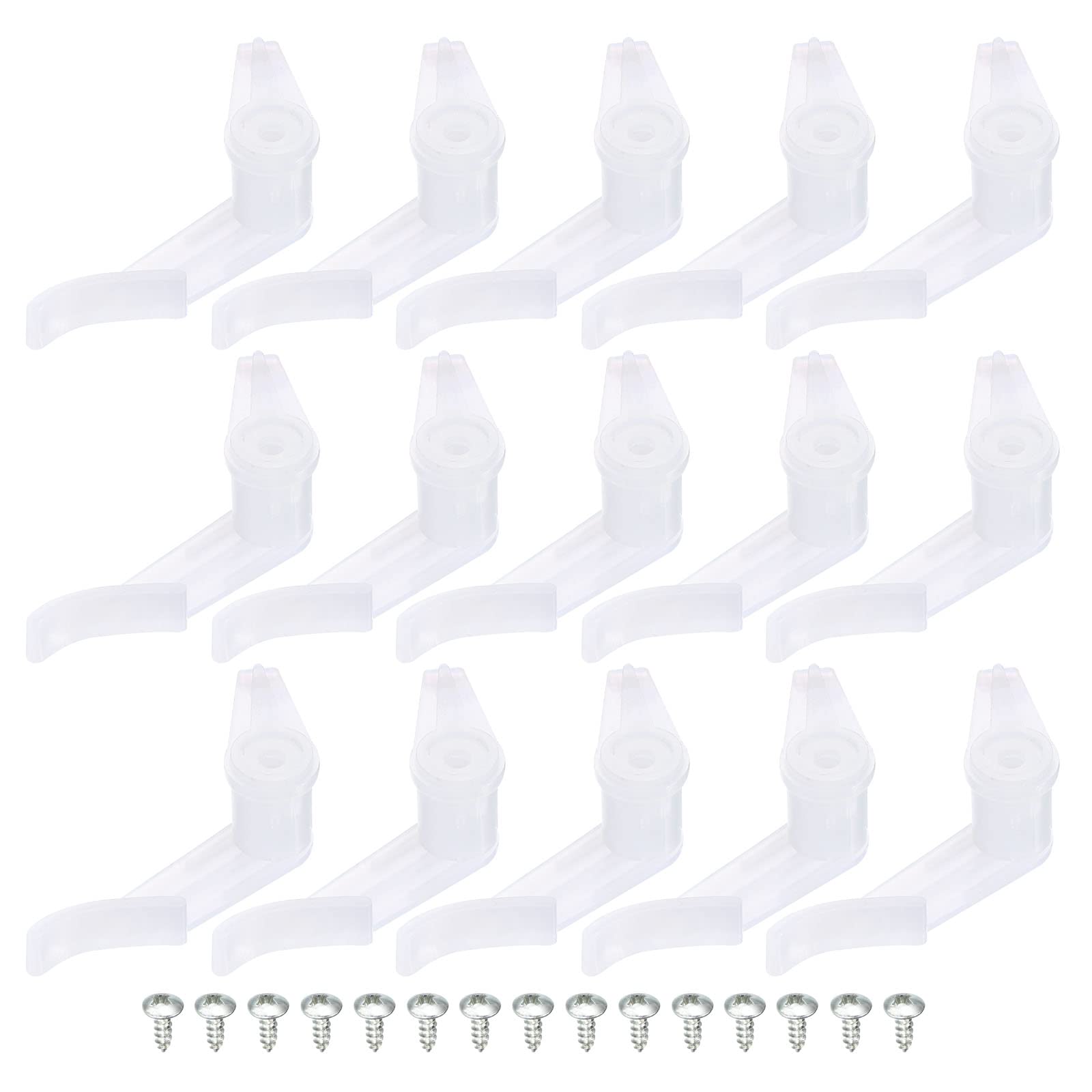 PATIKIL 3.5mm Lamp Shade Clips for Ceiling Flush Mount, 15 Pair Light Shade Fixed Buckle Light Fixture Accessories Transparent