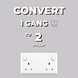 WK Electrical 1 to 2 Gang Switched Power Socket Converter White Moulded Type G view 3