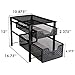 Stackable 2 Tier Organizer Baskets with Mesh Sliding Drawers, Ideal Cabinet, Countertop, Pantry, Under the Sink, and Desktop Organizer for Bathroom,Kitchen, Office.