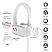 Bluetooth Headphones,HBUDS Waterproof IPX7 Wireless Sports Earbuds,Deep Bass HiFi Stereo In-Ear Earphones Built-in Mic, 8-9 Hrs Playtime Noise Canceling Headsets White(Memory Ear Tips & Fast Pairing)