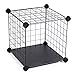 SONGMICS 12 Cube Wire Storage Rack with 3 Fabric Boxes, Interlocking Shelving Unit, Organizer for Clothes, Shoes, Books, Toys, Ideal for Living Room, Closet, Office, Black ULPI34BK