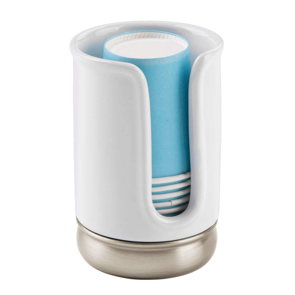 mDesign Paper Cup Dispenser for 8 Disposable Cups Practical Bathroom