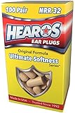 HEAROS Ultimate Softness Series Foam Earplugs, 100 Pair