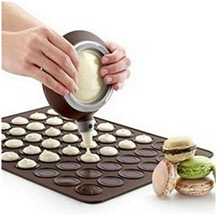 Macaron Macaroon Baking Set 30/48 Capacity Baking Sheet+Decorating Pot+Nozzles by Einfachheit (30 Capacity)