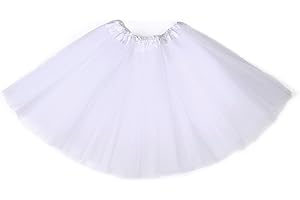 Fepdiu Girls Tutu Skirt 3 Layers Tulle Toddler Ballet Skirts Girls Tulle Tutu Dance Fit Most 3-10 yrs for Dance Party Costume
