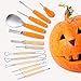 D-FantiX Halloween Pumpkin Carving Kit, 13 Pieces Professional Stainless Steel Pumpkin Carving Tools Kit with Stencils and Carrying Case - Carve Sculpt Jack-O-Lanterns Halloween Decorations DIY