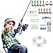 PLUSINNO Kids Fishing Pole,Light and Portable Fishing Rod and Reel Combos Telescopic Fishing Rod for Youth Fishing by (Bluehandle 115cm)