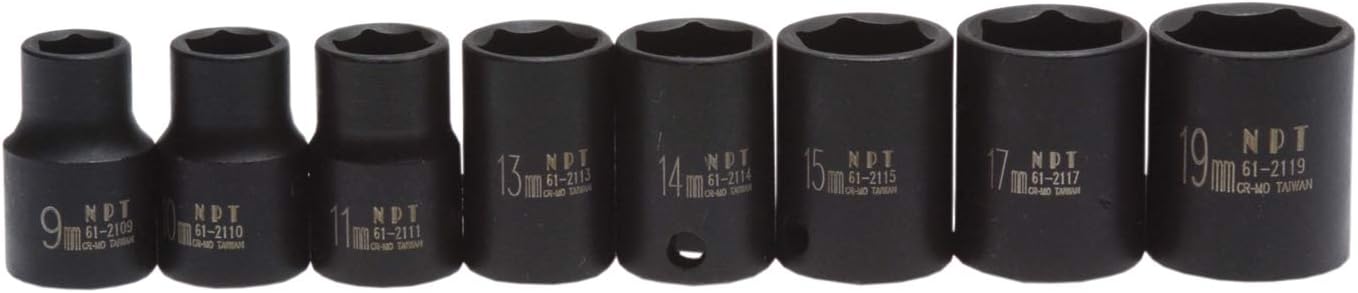 NAPA AIR TOOLS Socket Set - Shallow - Metric