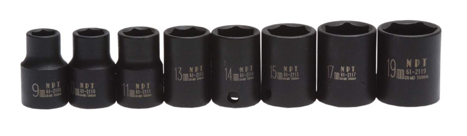 NAPA AIR TOOLS Socket Set - Shallow - Metric