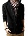Saslax Men's Solid Collared Outwear Button Up Casual Slim Fit Cardigan Sweater