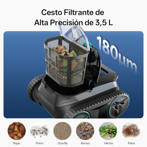 Ultenic Robot Pool Cleaners & Walls, Line, Navigation S&N App | Cleaning Background/Walls/Line, 180min/150㎡, Self-parking, Filter 180μm 3.5L, App Control, Automatic and Wireless