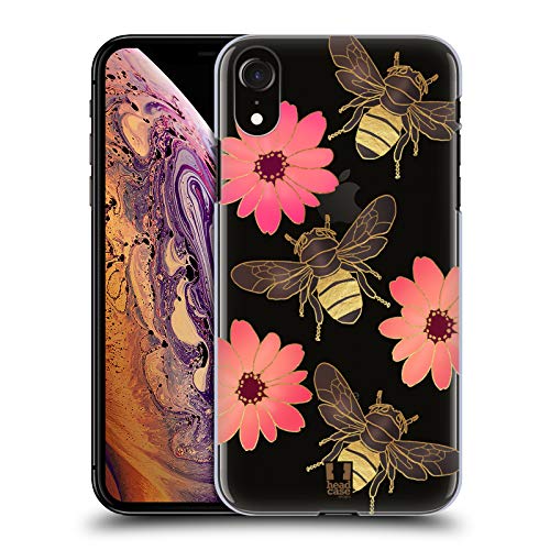 Head Case Designs Bees Enamel Illustration Hard Back Case for iPhone XR