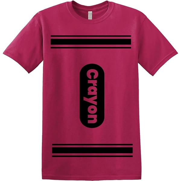 Unisex T-Shirt Halloween Crayon Costume | Funny Cool Graphic Tee Shirt Idea For Women/Men 2 (Small,Black