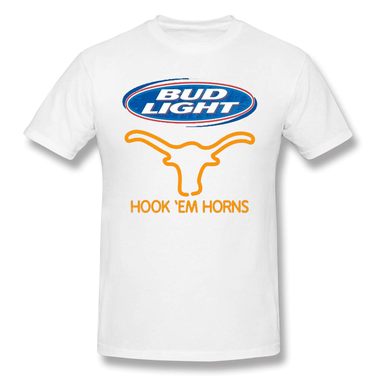 Grace S Bud Light Logohook Em Horns Beer Sign Leisure T Shirts With Short Sleeve