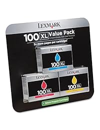 Lexmark Int 'l, Inc. Lexmark Int' l Inc. 14 N1180 (105 x l) cartucho de tinta de alto rendimiento 510 producción de papel 2 PK, Amarillo