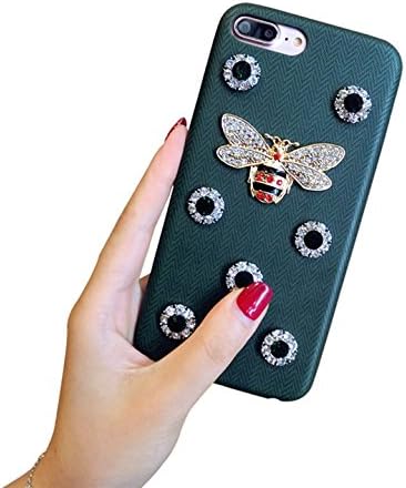Tianyuanxuan Iphone 6 Plus Silicone Bee Case Crystal Rhinestone Bling Diamonds Cover 3D Phone Soft Shell Protector