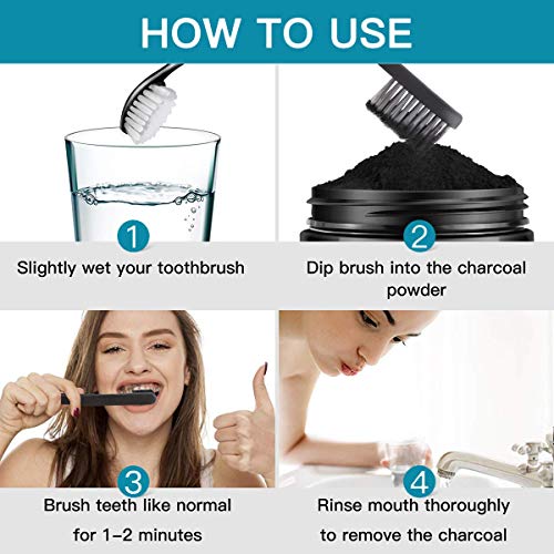 Teeth Whitener, Activated Charcoal Natural Teeth Whitening Charcoal