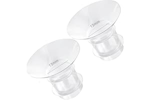 SMARBORE 2PCS Flange Insert 13mm Compatible with Medela/Spectra/Willow/TSRETE/Momcozy S9/S12/S9Pro/S12Pro Breastpump 24mm Shields, Reduce 24mm Nipple Tunnel Down to Correct Size, Pump Parts Replace