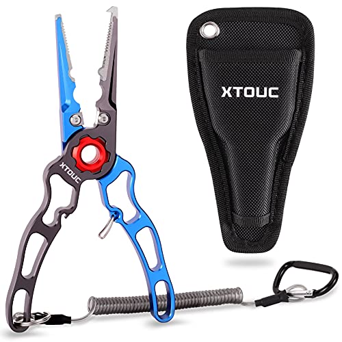 XTOUC Fishing Pliers,Titanium Alloy Clamp Head Fishing Gear,Saltwater