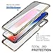 iPhone Xs Max Case, ZHIKE Magnetic Adsorption Case Front and Back Tempered Glass Full Screen Coverage One-Piece Design Flip Cover [Support Wireless Charging] for Apple iPhone Xs Max (Golden)