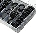 170 PCS Rubber Grommet Firewall Hole Plug Set of 7 Different Sizes，with See-Through Divided Organizer Case for Car Machine Pump Water Pipe
