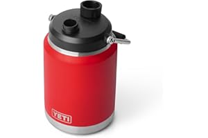 YETI Rambler Half Gallon Jug 2.0, Vacuum Insulated, Leakproof, Stainless Steel with MagCap, Rescue Red