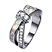 Adeser Jewelry Womens Lab White Opal Black Gold Plated Ring 10 KT Promise Wedding Womens Rings Size 6-10