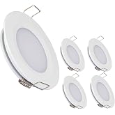 acegoo RV Recessed Ceiling Light 2-3/4&rdquo; 12V Dimmable LED Puck Light | For Camper Van Truck Boat Under Cabinet Lighting, Recessed Mount, Energy Efficiency, CRI 90+, 3000K Warm White, 4 Pack