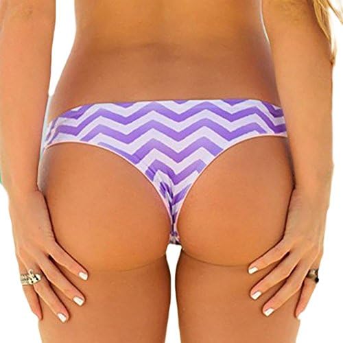 Milis Women's Simply Solid Cheeky Bikini Bottom (L, Purple)