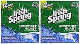 Irish Spring Deodorant Bar Soap, Moisture Blast, 3.75 Ounce Bars, [2 x 12] 24-Count Total