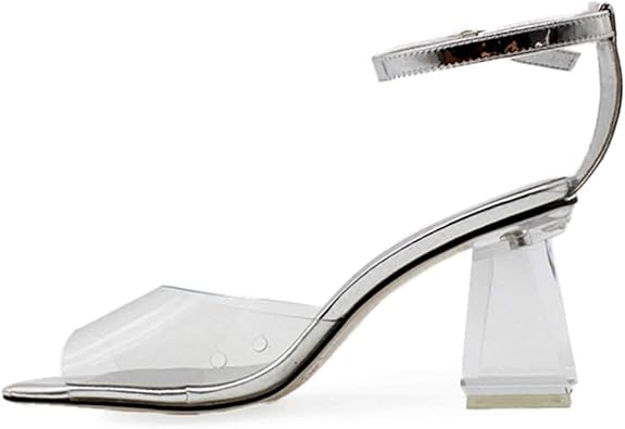 off white transparent sandals