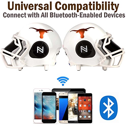 Nima Athletics NCAA Football Texas Longhorns Wireless Bluetooth Speaker. Officially Licensed Portable Helmet Speaker by NCAA College Football - Small