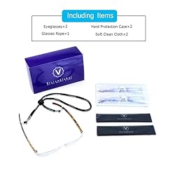 LifeArt Blue Light Blocking Reading Glasses, 2 or