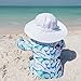 Kids Summer Quick Dry Swim Sun Hats 50 UPF, Adjustable Foldable Packable L: 15m - 5Y,White - Toggled Chinstrap