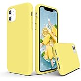 SURPHY Compatible with iPhone 11 Case 6.1 inch, Thickening Design Liquid Silicone Phone Case (with Microfiber Lining) for iPhone 11 2019, Yellow