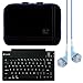 SumacLife 8-inch Tablet Sleeve for efun Nextbook 8, Ares 8, Ares 8L, Flexx 8 with Bleutooth Keyboard & Blue Headphones (Blue)