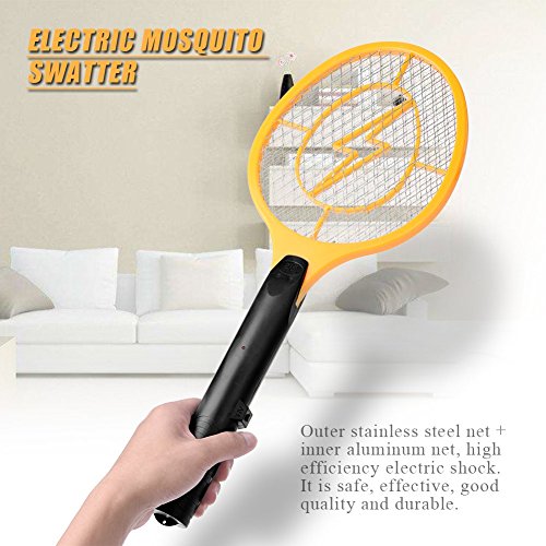 MEIREN Electric Fly Swatter, Handheld Bug Zapper Racket for Camping Indoor and Outdoor