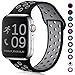 Zekapu Compatible with Watch Band 40mm 38mm, for Women Men, S/M, Breathable Silicone Sport Replacement Wrist Band Compatible for iWatch Series 5/4/3/2/1,Black-Gray