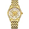 BINLUN Plaqué Or 18 K Automatique de Poignet Montres pour Homme Montre Mécanique Cadeau pour Les Familles Amis Cadeau