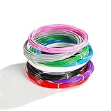 Maven 8-Color Pack Plastic 1.75 mm ABS Filament Refills for Use with 3D Printing Pens – Black, Blue, Green, Grey, Pink, Purple, Red, and White
