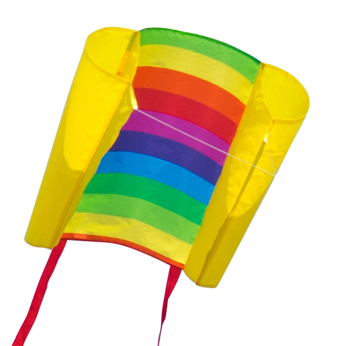 MIC CIM single line kite for children - Beach Kite – 29x18,5 inches - incl. 40m kite line and tails - from the age of 3 up … (Rainbow)