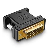 UGREEN DVI 24+5 VGA Adapter DVI I Male to VGA HD15 Female Adapter Converter with 1080P DVI to VGA for Computer, PC Host, Laptop, Graphics Card to HDTV, LG HP Dell Monitor, Display screen and Projector