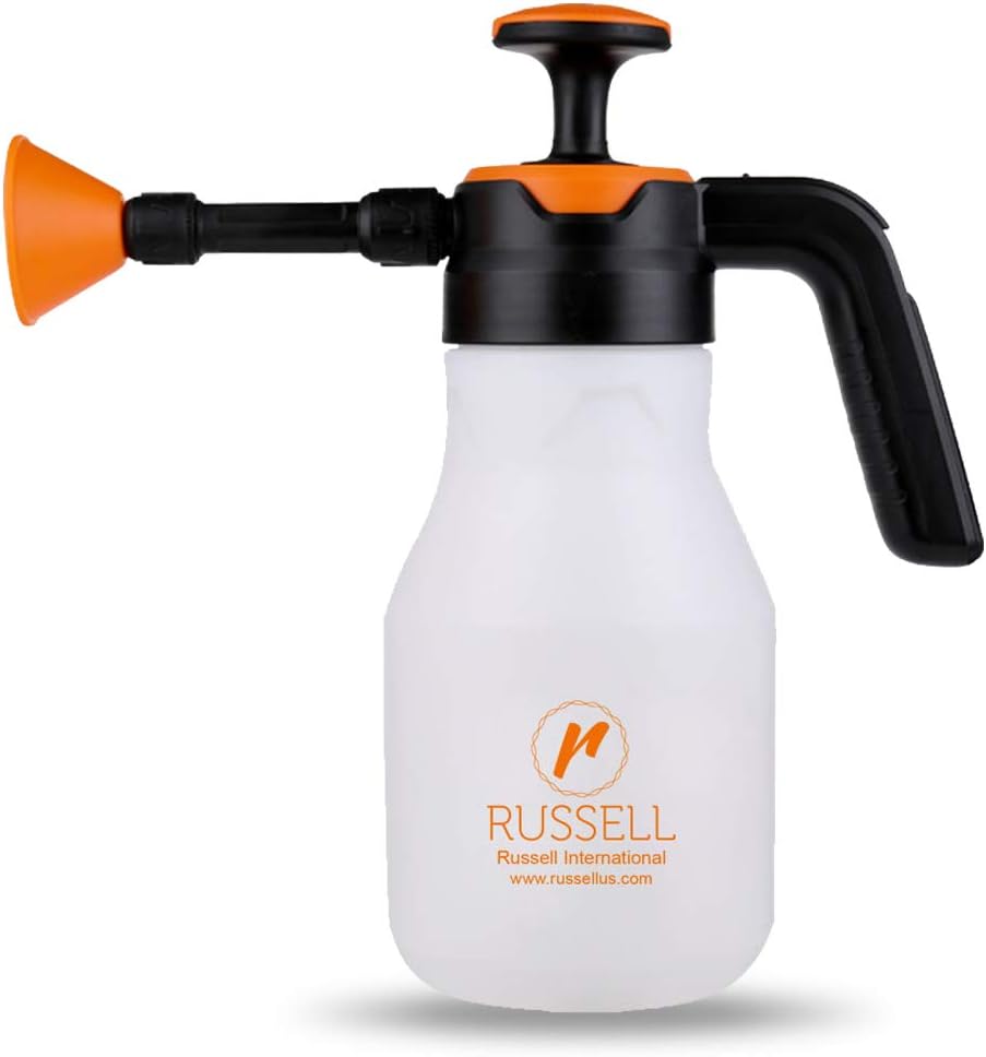 Russell-1115, 1.5 Liter, Heavy Duty Multi Sprayer with Adjustable Nozzle, Hand Operated Sprayer, Ergonomic Grip, Gardening, Feritlizng and Cleaning, Spraying,Mist and Jet Option