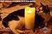 Maison Luxuries Ambilux Moving Wick Unscented Flickering Battery Operated Electric LED Flameless Candle with Timer and Remote Control - 100% (3.5