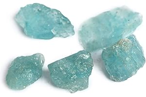 GEMHUB Untreated Raw Rough Aquamarine 55.00 Ct Lot of 5 Pcs Healing Crystal Natural Blue Aquamarine Gemstone