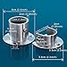 Hestya Stainless Steel Closet Pole Sockets Rod Socket Flange Set Rob Support Flange Holder, Easy Installation or Removal (U-O Shape)